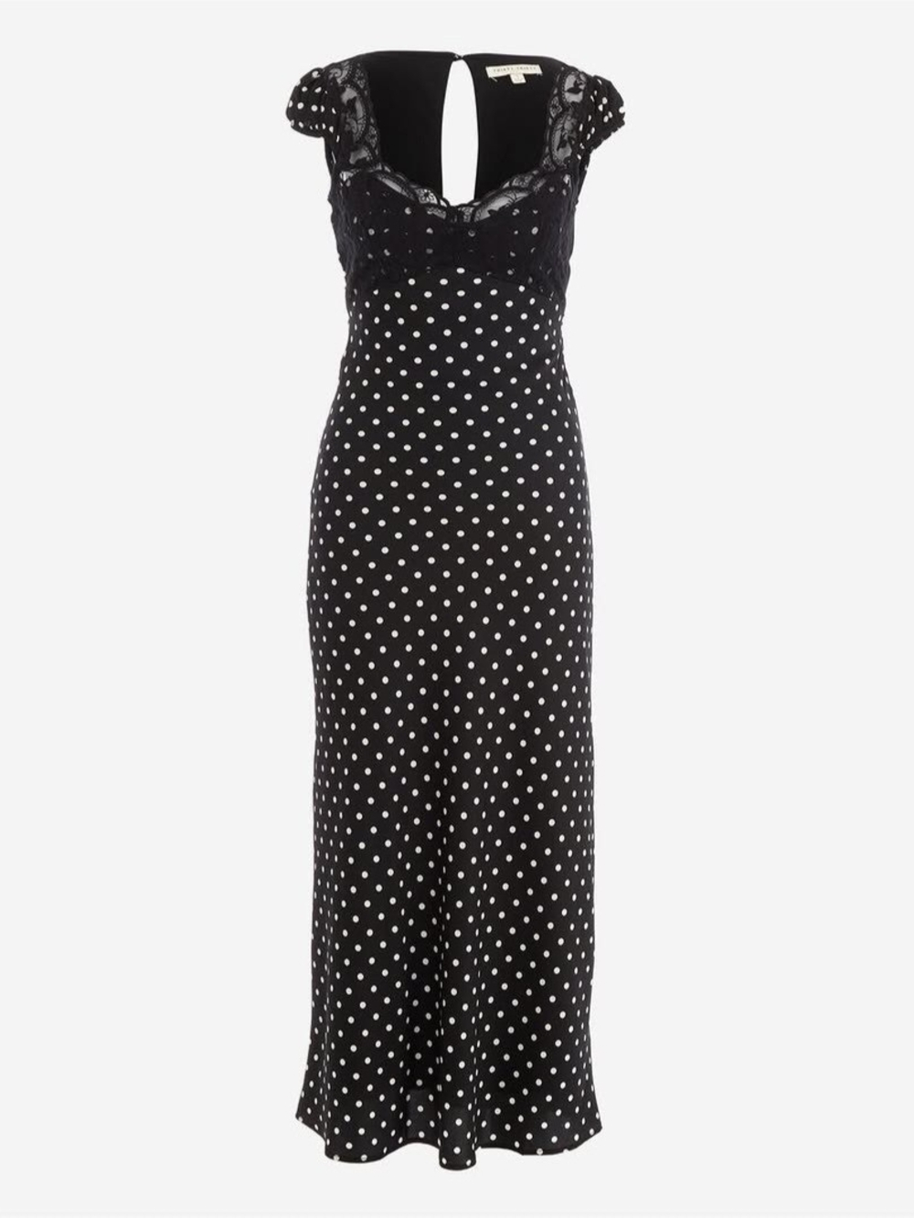 Inspired Hearts Black and White Polka Dot Maxi Dress